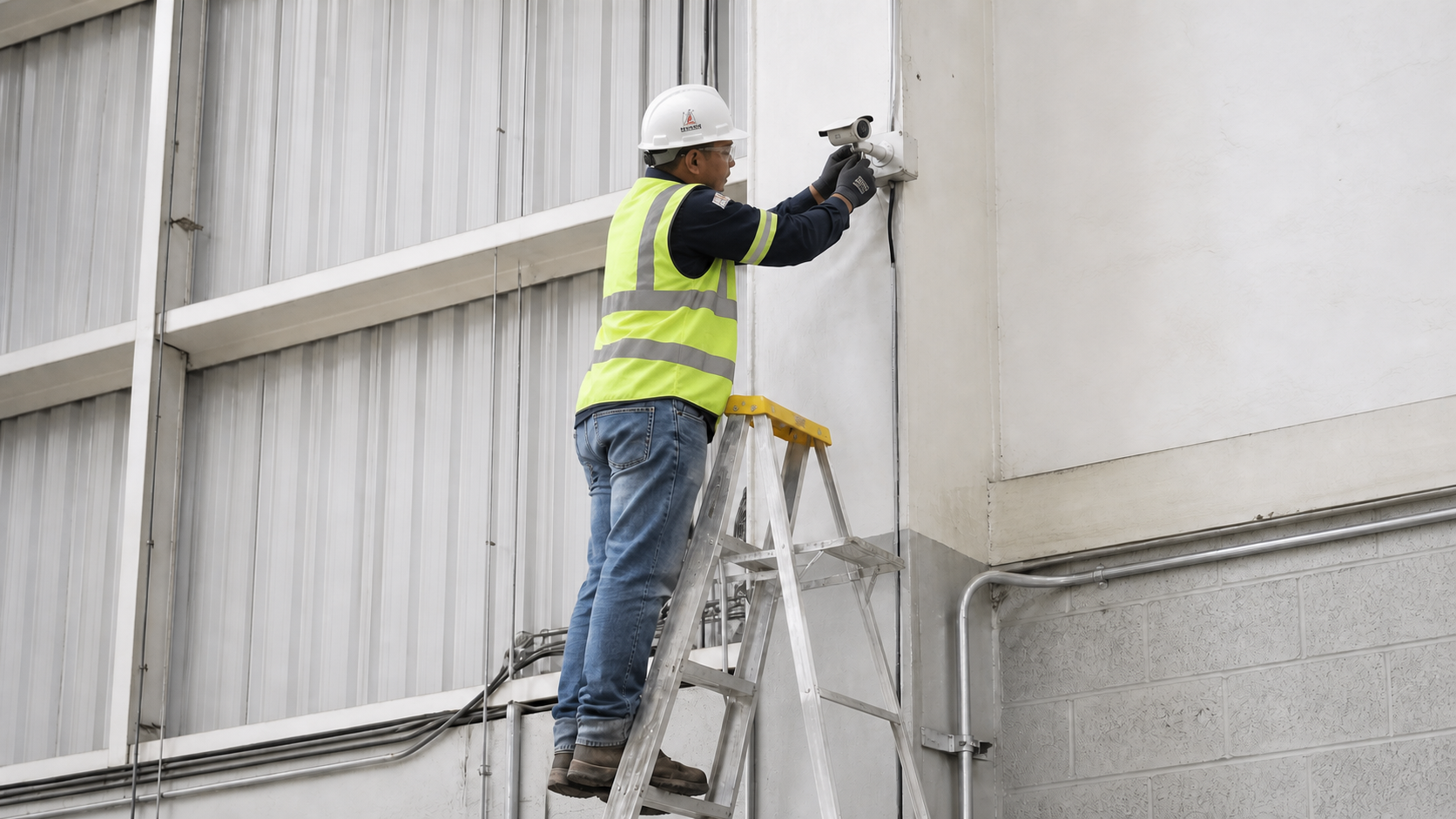 Instalación profesional de cámara CCTV y control de acceso